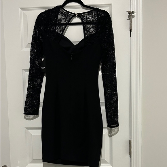 Guess Black Long Sleeve Lace Dress - Picture 1 of 4